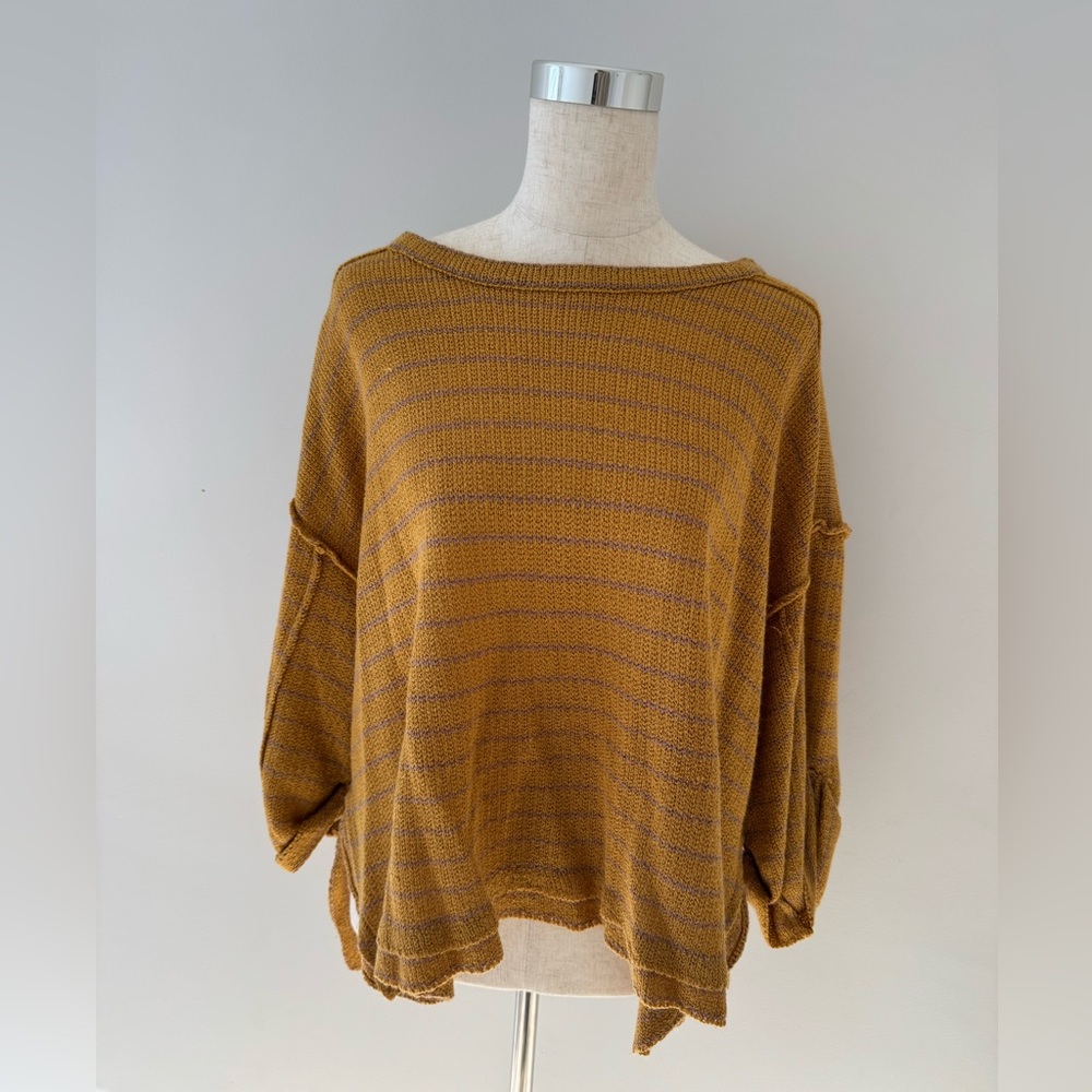 Cozy Mustard Striped Sweater